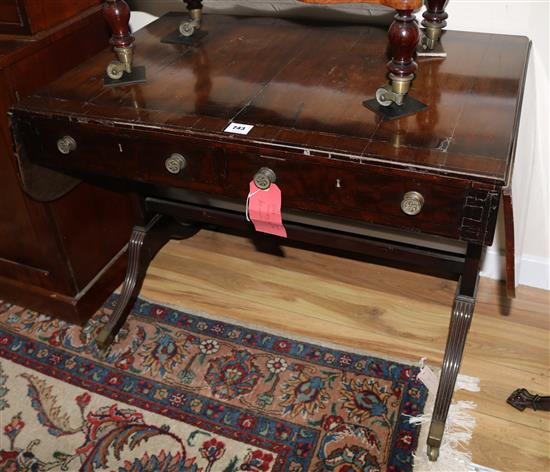 A Regency mahogany sofa table, W.93cm